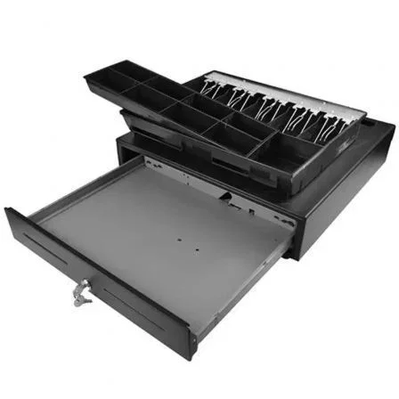 Premier Cajón Portamonedas Automático 460 HQ-B Negro 46 x 46,5 cm 5 Compartimentos Billetes 8 Gavetas Monedas Premier Cajón Portamonedas Automático 460 HQ-B Negro 46 x 46,5 cm 5 Compartimentos Billetes 8 Gavetas Monedas